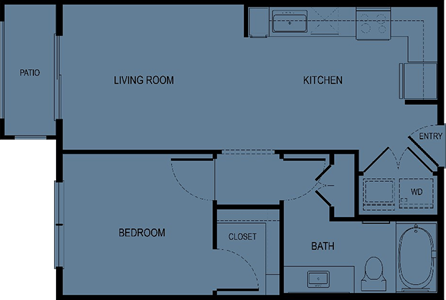 A1-Magnolia - One Bedroom / One Bath - 600 Sq. Ft.*